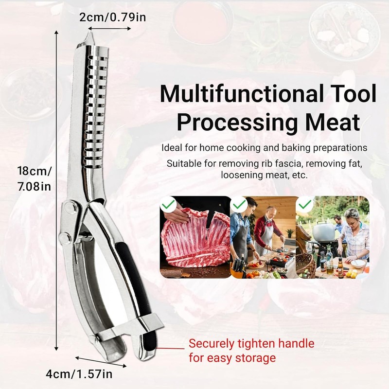 1 Set Rib Membrane Removal Tool,Stainless Steel Rib Prep Tool