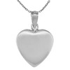 Very Tiny 1/2 inch Sterling Silver Diamond Heart Locket Necklace