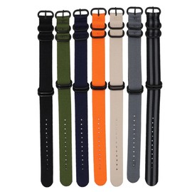 TEHAUX 1pc Canvas Nylon Strap 22mm Band Strap Correa para Hombre Watch Intelligent Miss