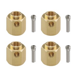 Be In Your Mind 4-Piece RC Hex Adapter 12 mm Hexagonal Wheel Hub Connection Hex Adapter Kits Compatible with 1/10 RC Crawler TRX-4 Thickness 12 mm