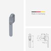 ABUS FG400 Lockable Window Handle - With Push Cylinder and