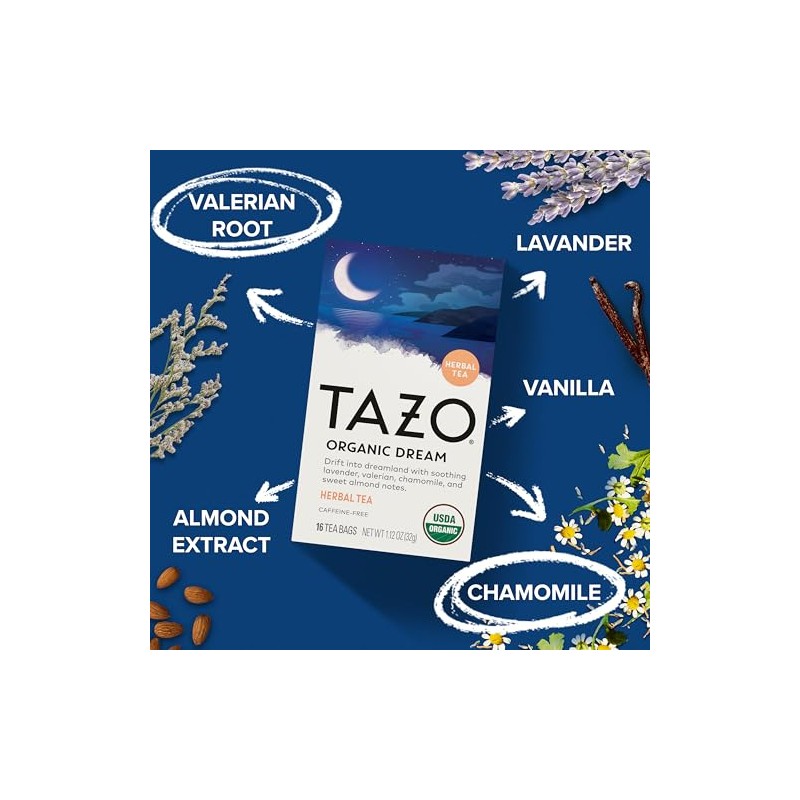 TAZO Organic Dream Herbal Tea - Relaxing Chamomile & Lavender