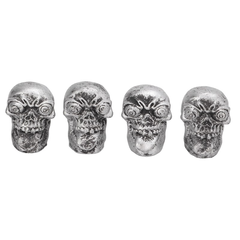 4PCS Tire Valve Cap Set Skull Style Dustproof Universal for
