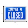 Open Closed Sign Blue Double Sided High Contrast Reversible Shop