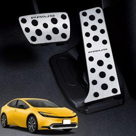 [Dedicated Pedals for the New Prius 60 Series] HUDIY New Prius Aluminum Alloy Foot Prius Pedal Cover Brake Pedal Accelerator Pedal Footrest Prius ZVW60 ZVW65 MXWH60 MXWH65 Series 60 Series (January
