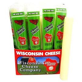 WISCONSIN CHEESE COMPANY - String Cheese Snack Stick 1oz. (Pack of 24).