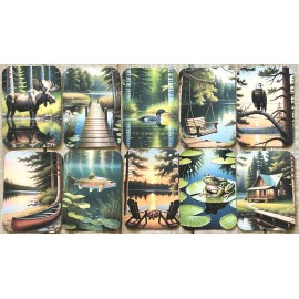 Up north, lake life junk journal cards lake life card toppers set of 10
