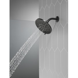 Delta Faucet 4-Spray Shower Head, Brushed Nickel Shower Head, Round Shower Head, High Pressure Shower Head, Metal Shower Head, 1.75 GPM Flow Rate Shower Head, Brushed Nickel 75617SN