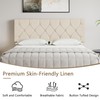 VECELO Full Size Bed Frame with Button Tufted Headboard, Upholstered