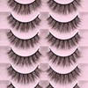 FARRED Natural Lashes Short Eyelashes Wispy False Mink Lash Pack
