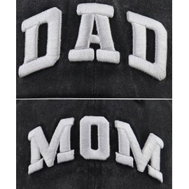 Mom and Dad Hats, New Parents Gifts for Couples, 2 Pcs Mama Papa Baseball Caps, Fathers Mothers Day Birthday Gift for Women Men from Daughter Son Black