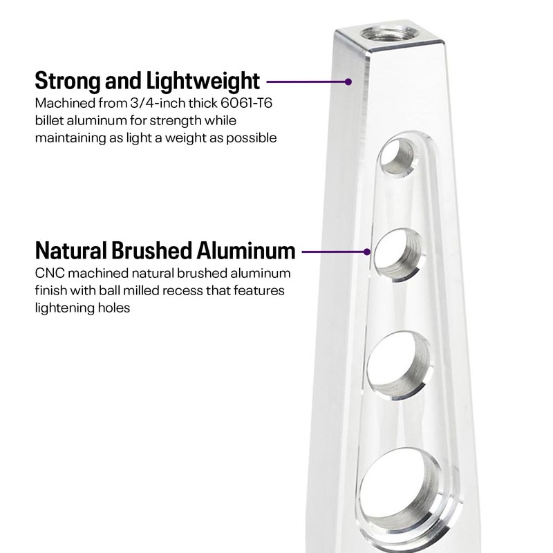 Speedway Motors Machined Billet Aluminum Shift Lever, with Holes, 12