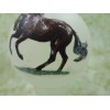 H609 Hand-made Christmas Ornament HORSE bay QH morgan playful rear