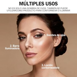 Erinde Sombra de Ojos Mate en Barra de Doble Punta, Lápiz de Sombra de Ojos en Crema Resistente al Agua y de Larga Duración, Altamente Pigmentado Para un Maquillaje de Ojos Impresionante,#3