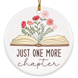 Book Lover Ornament, Books Ornaments for Christmas Tree, Bookworm Library Reading Ornament - Book Lovers Gifts, Books Club Gifts for Women