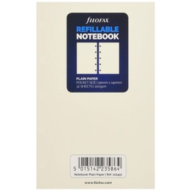 Filofax Pocket Plain Notes for Refillable Notebook - White