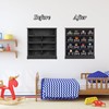 KISLANE Felt Monster Trucks Display Case, Wall-Mounted 16 Slot Storage