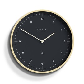 NEWGATE® Mr Clarke Wall Clock | Large Scandi Inspired Plywood Clock | 16 inch | Pale Wood case with Dark Grey dial | Modern Minimalist Design for Kitchen, Living Room or Office