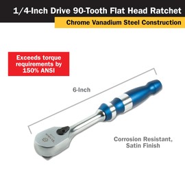 Titan 12178 3-Piece 90-Tooth Flat Head Ratchet Set