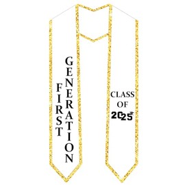 NIYNRDE First Graduation Stole, White Stoles for Graduation 2025, Graduation Sash
