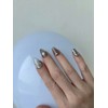 Circular Glitter Layer Sequin Magnetic Handmade Nail Tip - Round