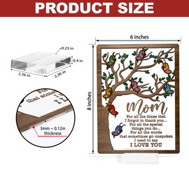 ARTSYWIX To My Mom Acrylic Sign from Daughter Son, Gift for Mom Mother-in-law Grandma, Bonus Mom Stepmom Present, Mom Birthday Gifts, Mom Gift For Her, Mothers Day Plaque from Daughter Son