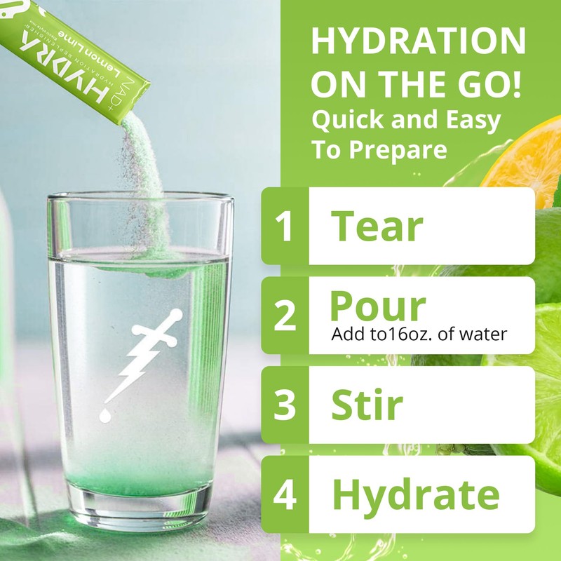 Hydra Powders NAD+ Nutrients Electrolyte Powder Packets, Anti Aging Daily