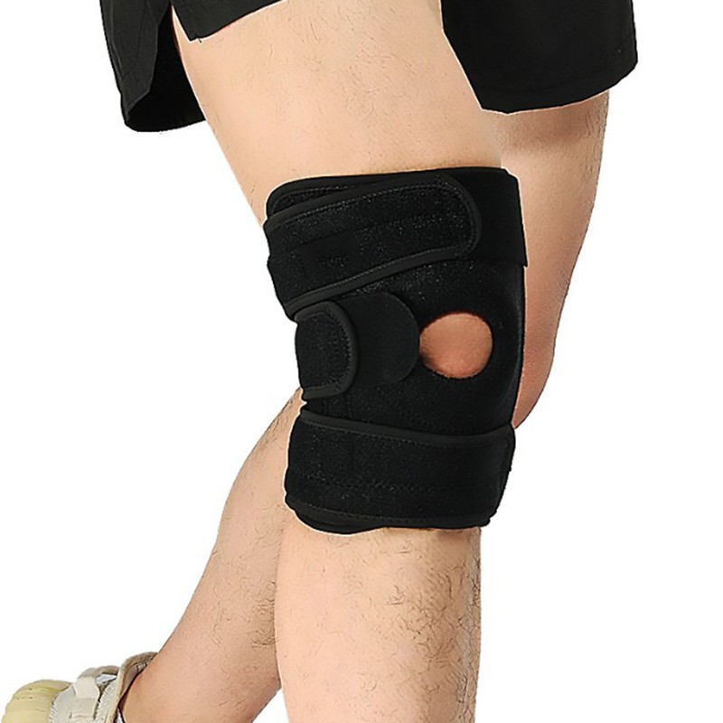 Meniscus Protective Knee Pad Black Free Size Anti Slip Adjustable