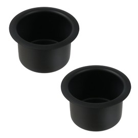Wealrit 2 Pcs Metal Couch Cup Holder 4.13" x 3.15" x 2.5" Recliner-Handles Cup Holder Insert Replacement for Sofa Car Poker Table(Black)