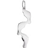 Bonyak Jewelry Sterling Silver 28x7mm Footprints Pendant Ethereal