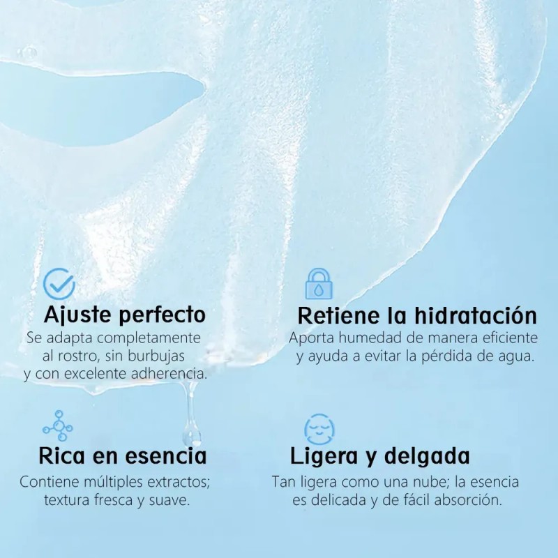 Kit 10 Mascarillas Coreanas Faciales Centella Ácido Salicílico Anti Acné
