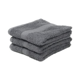 Lyra Linens - 100% Egyptian Cotton Bathroom Hand Towel - Pack of 2 OR 4 500 Gsm Hotel Quality, 50cm x 85cm, Quick Dry, Soft And Absorbent, Hair Towels (2, Charcoal Grey)