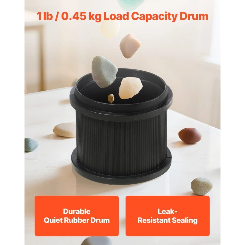 Rock Tumbler Kit 4-Speed 1-9 Day Timer Direct Drive Motor