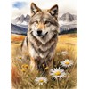 Abillyn Embroidery Cross Stitch Kits Wolf Stamped with Printed Pattern