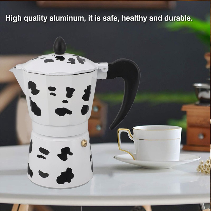 Milk Cow Color Moka Pot Aluminum Coffee Pot Coffee Maker