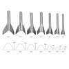 sourcing map V-Shaped Leather Cutter Punch Set 15mm-45mm Strap End