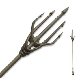 ZKBWFLA Metal Pentacle Trident Sword, Cosplay Props Available for Collection-Silver