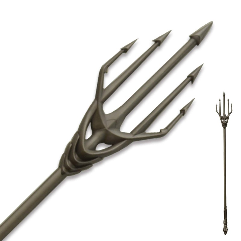 ZKBWFLA Metal Pentacle Trident Sword, Cosplay Props Available for Collection-Silver