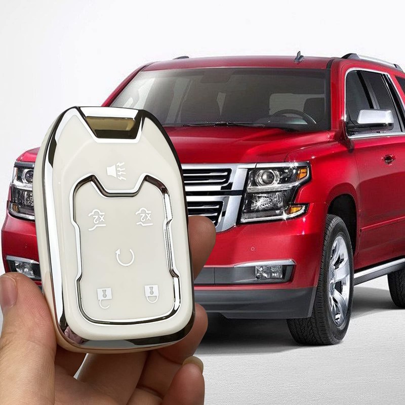 Yuebutor Key Fob Cover Case Compatible with Chevy Silverado Suburban