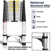 BOCOM 14.5 FT Aluminum Telescoping Ladder, Lightweight Multi-Purpose Collapsible Extension