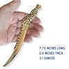 Premium Leopard Letter Opener | Gold Electroplated Desk Accessory for