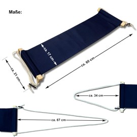 Menola Height-adjustable hammock for the desk or office - foot hammock for better relaxation