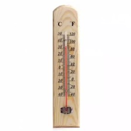 인테리어온도계 나무 온도계 아날로그 벽걸이온도계 Interior Thermometer Wooden Thermometer Analog Wall Thermometer [Single item]