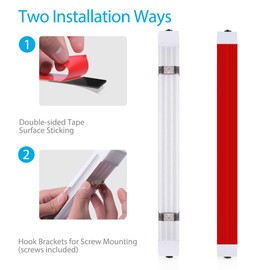 MICTUNING Interior Lights Lamp,Van Interior Lights Kits 12V Bright Interior Light Strip, 6000K White 108 LEDs Bar Lamp Universal for Caravan Van Car Camper Home Kitchen Bathroom (2Pcs)