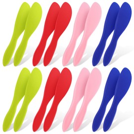 16 Pcs Plastic Butter Knife Spreader, Multi Purpose Plastic Butter Spreading Spreader Knife, Kitchen Frosting Knives for Cheese Cream Icing, Lime Green Red Pink Blue