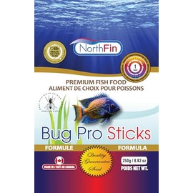 Northfin Bug Pro Sticks – Premium Insect-Based Fish Food for Vibrant Colors & Health – 2mm Slow-Sinking Pellets – Ideal for Freshwater & Marine Species