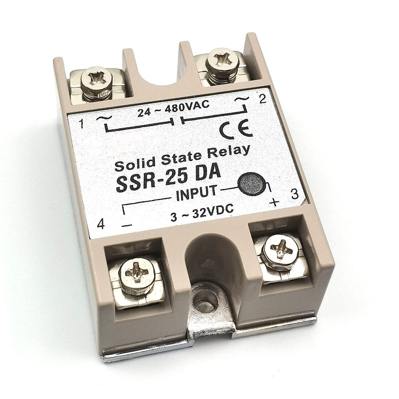 FainWan 2pcs SSR-25DA Solid State Relay Single Phase Semi-Conductor Relay