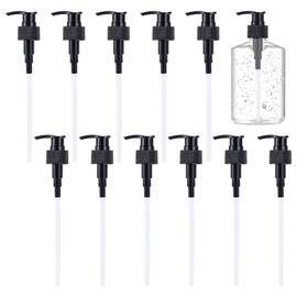 BENECREAT Pack of 12 Black Replacement Pumps, 28-400 Dispenser Replacement Pumps for Soap Dispenser, Plastic Dispenser Pumps for Soap, Lotion, Shampoo, Kitchen and Bathroom
