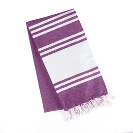 Goroly Home - Toalla turca de 2 unidades, toalla de playa fina, toalla de playa Fouta, toalla de playa turca Peshtemal, manta de piscina, 100% algodón, 36 x 71 pulgadas, color magenta