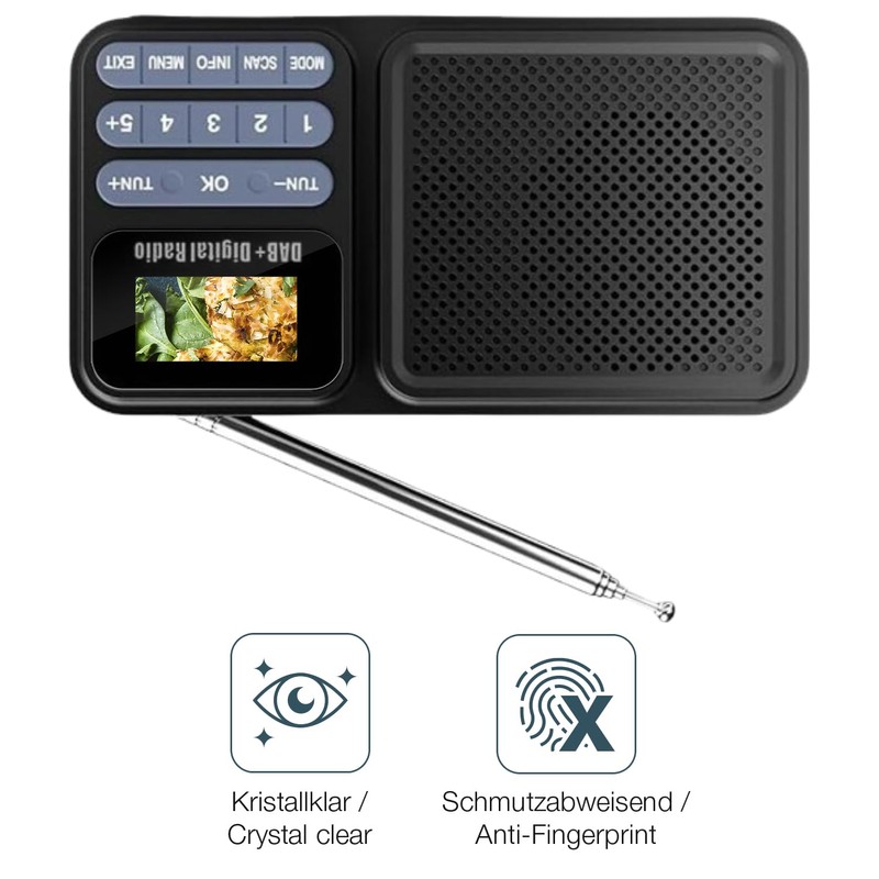dipos I 2 x Clear Screen Protectors for Gallypek DAB